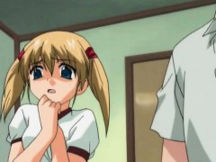 Hentai cutie gets tortured in bukkake orgy
